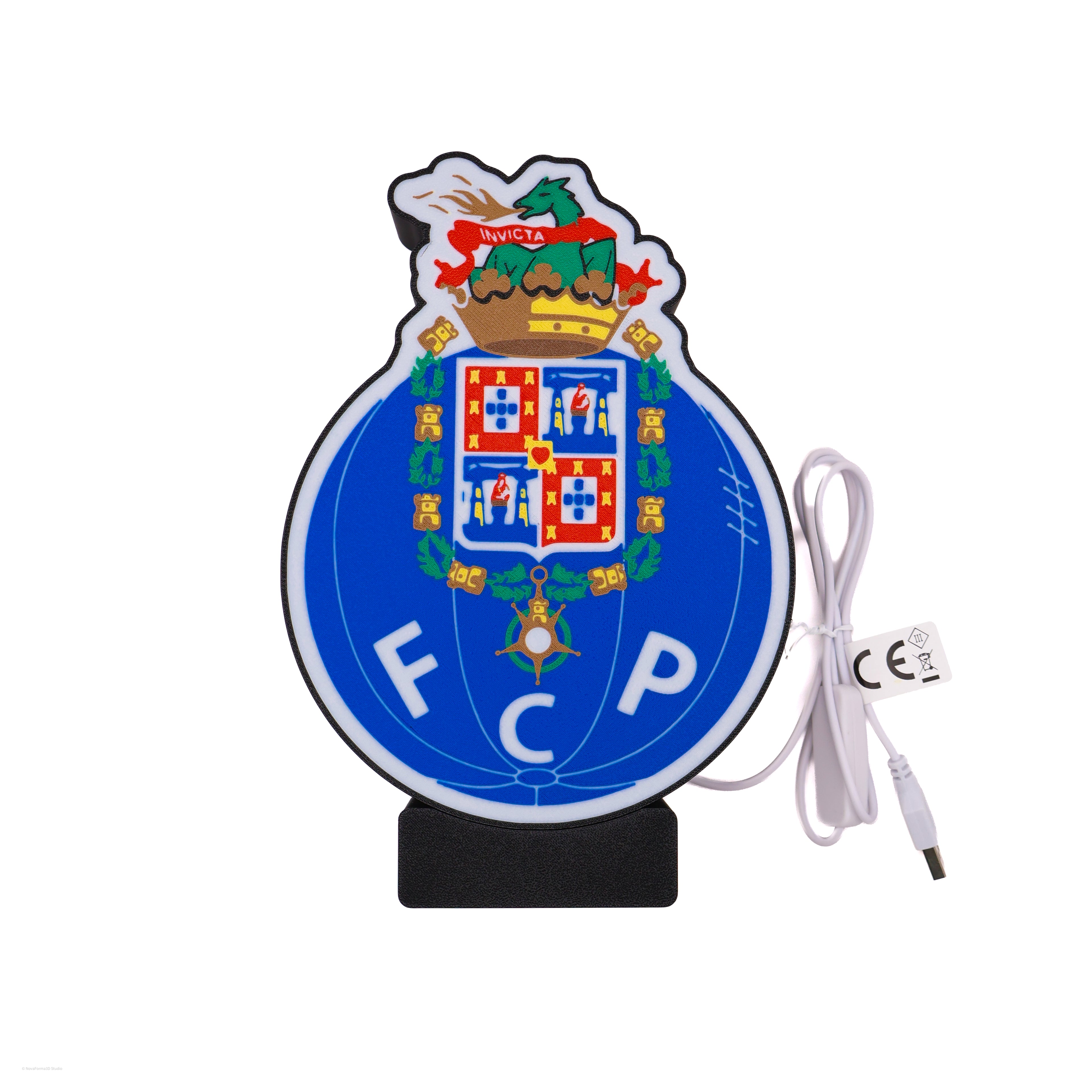 FC Porto LED Lightbox – 3D Printed USB Night Light for Football Fans