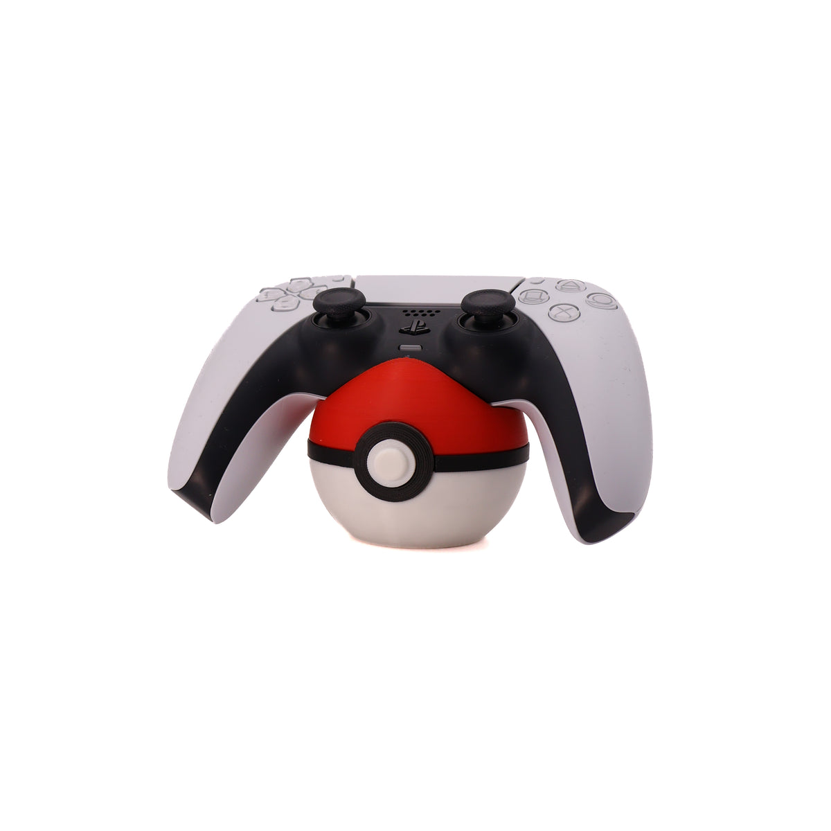 Poké Ball Inspired PS5 Controller Stand | 3D Printed DualSense Holder