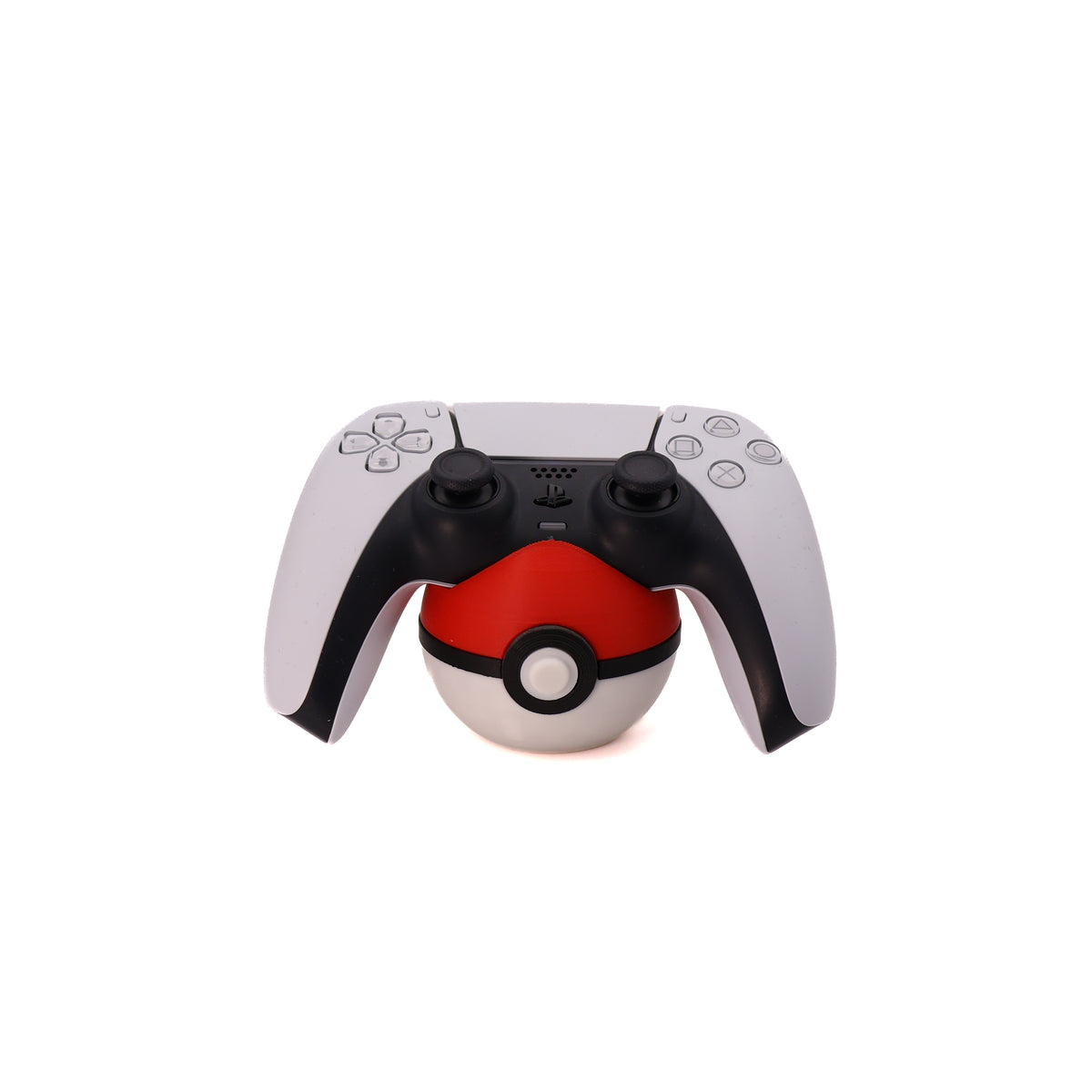 Poké Ball Inspired PS5 Controller Stand | 3D Printed DualSense Holder