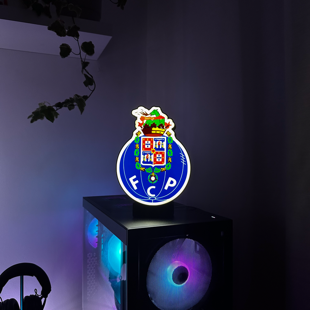 FC Porto LED Lightbox – 3D Printed USB Night Light for Football Fans