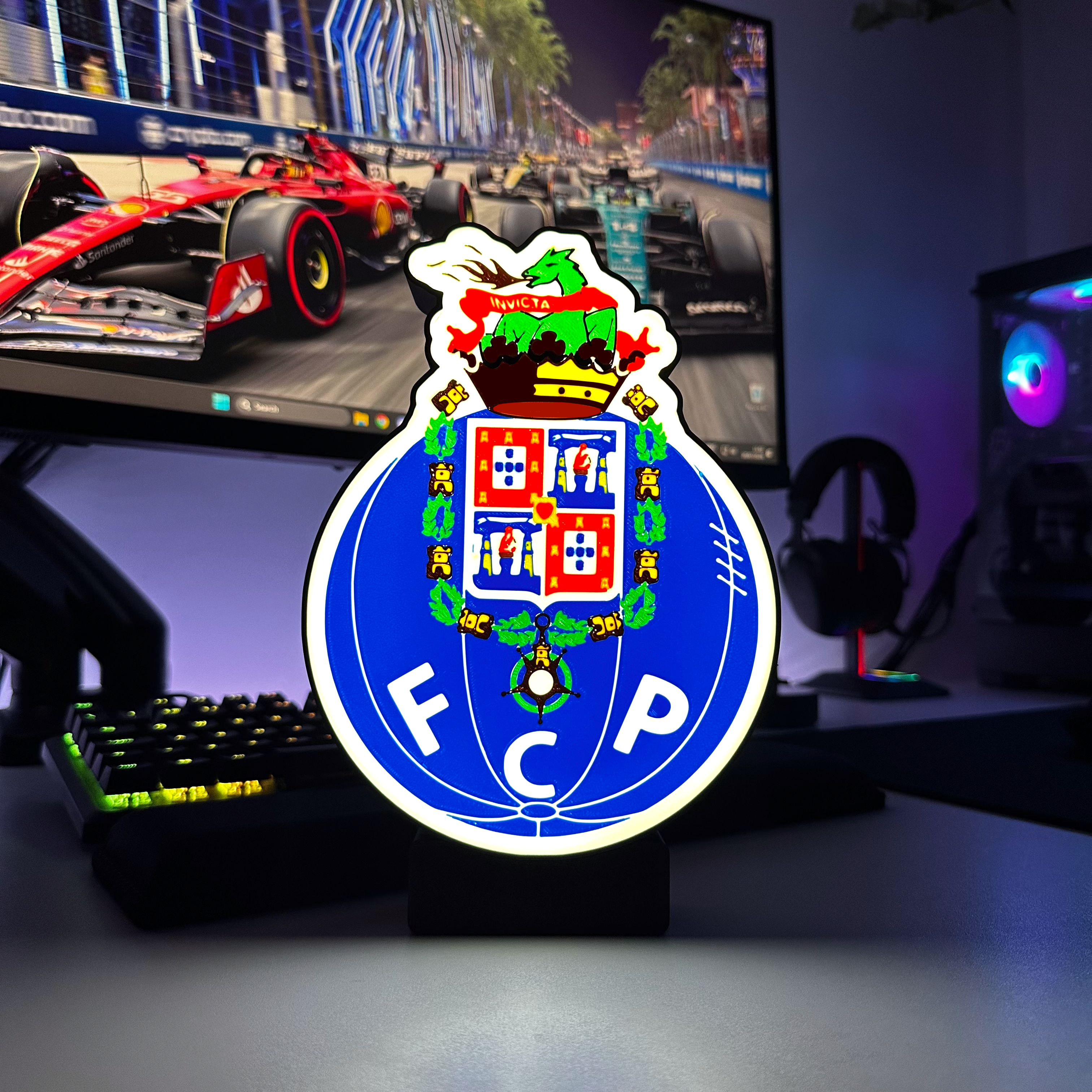 FC Porto LED Lightbox – 3D Printed USB Night Light for Football Fans