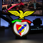 SL Benfica Águia LED Lightbox – Decoração Premium de Secretária e Casa com o Brasão do Clube