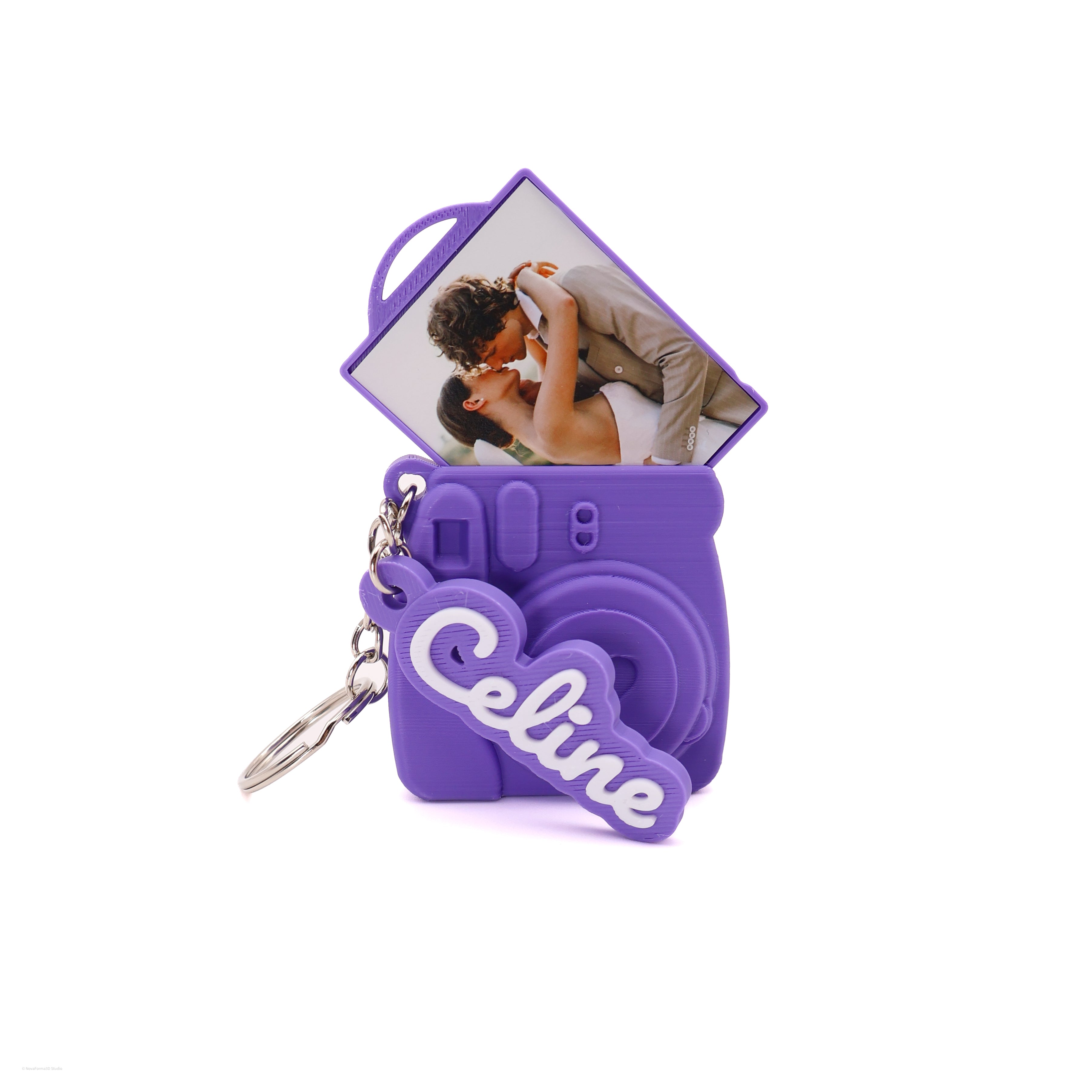 Porta-chaves Personalizado com Foto de Câmara com Família, Crianças ou Animal de Estimação