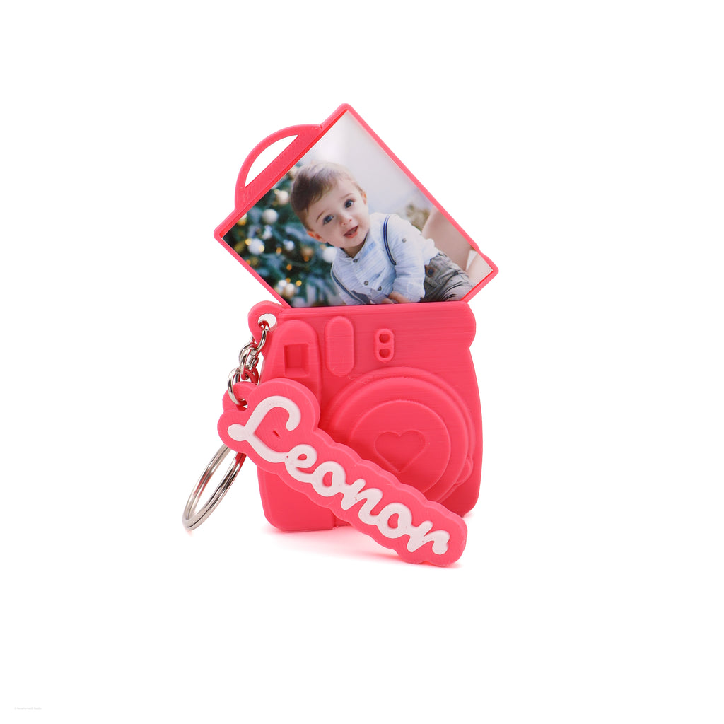 Porta-chaves Personalizado com Foto de Câmara com Família, Crianças ou Animal de Estimação