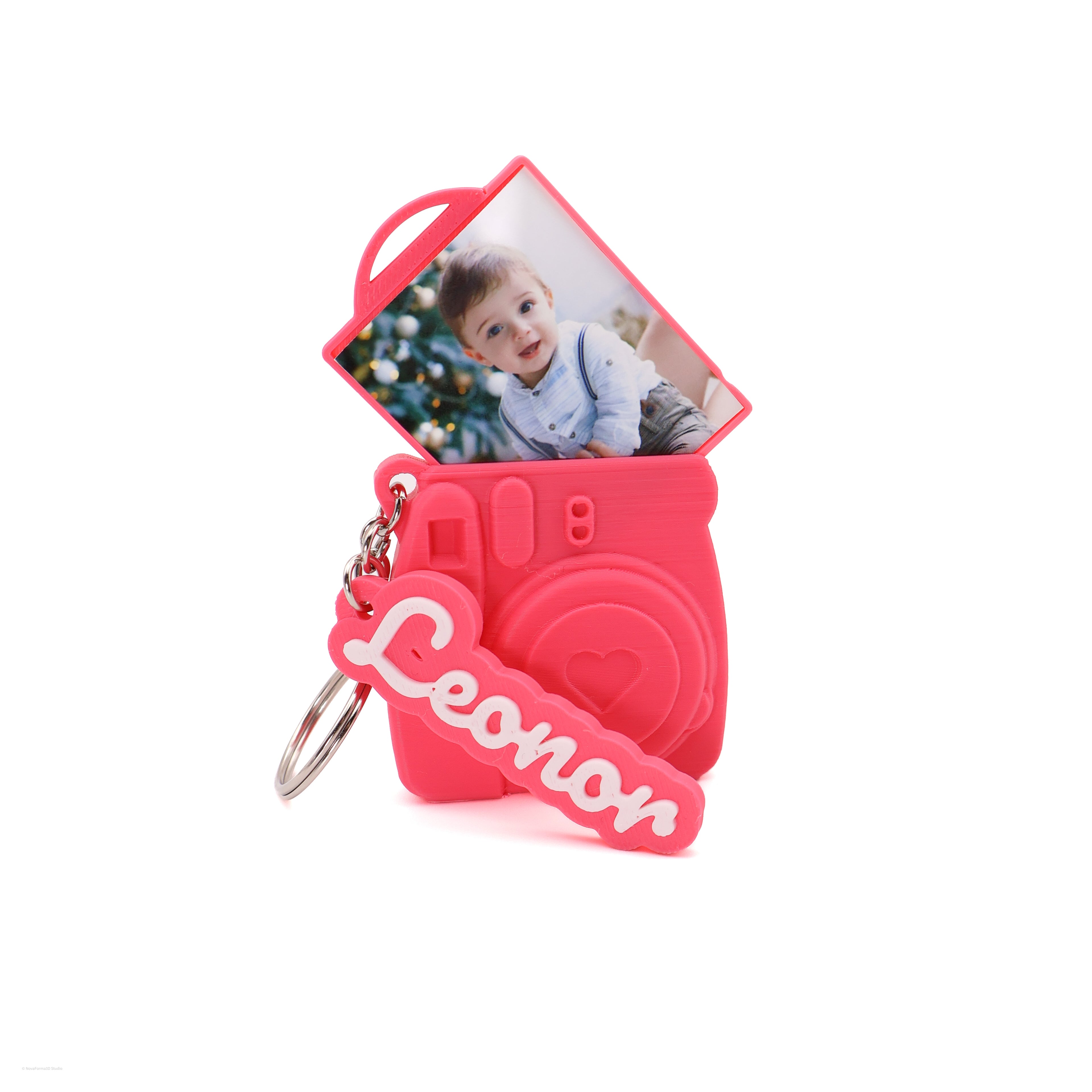 Porta-chaves Personalizado com Foto de Câmara com Família, Crianças ou Animal de Estimação
