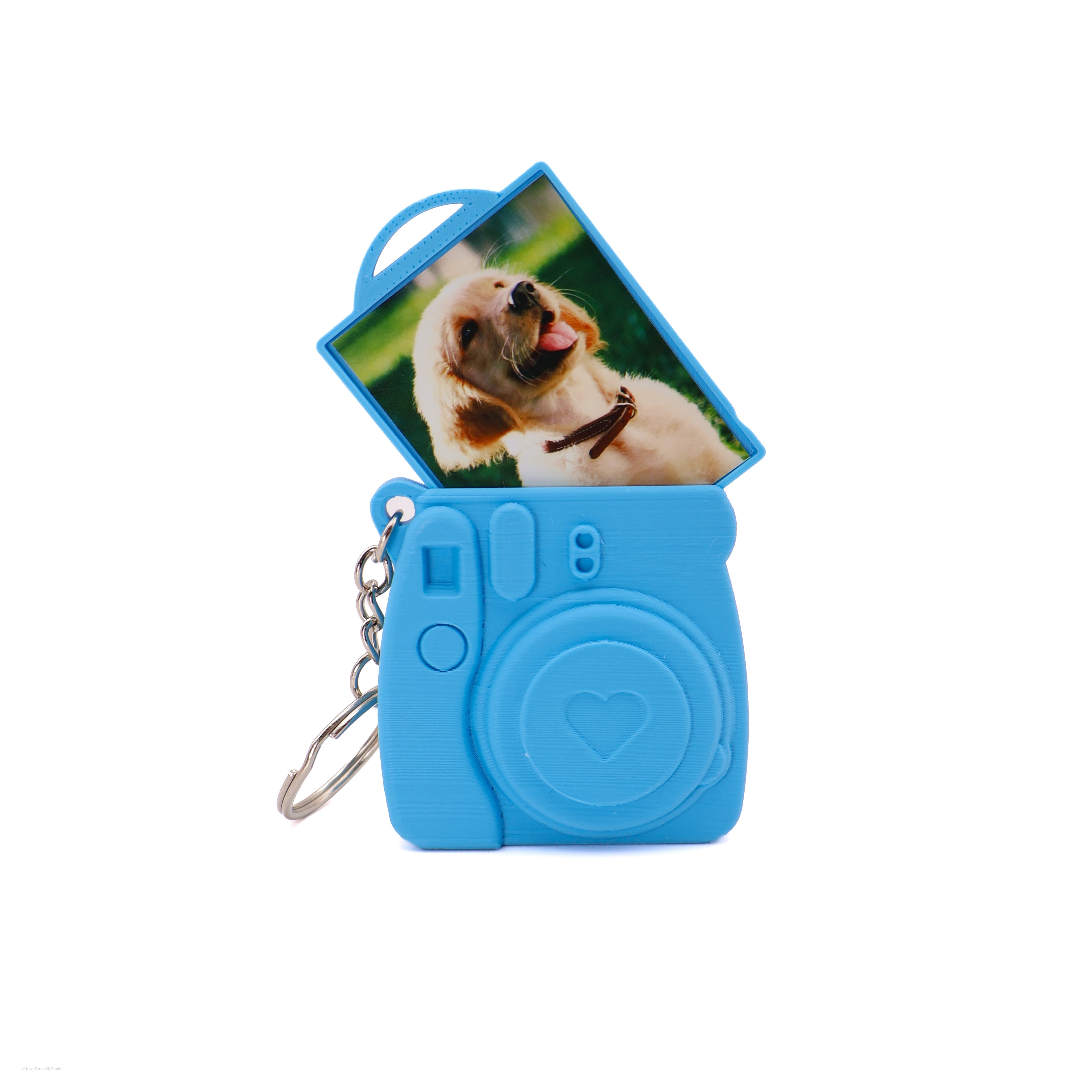 Porta-chaves Personalizado com Foto de Câmara com Família, Crianças ou Animal de Estimação