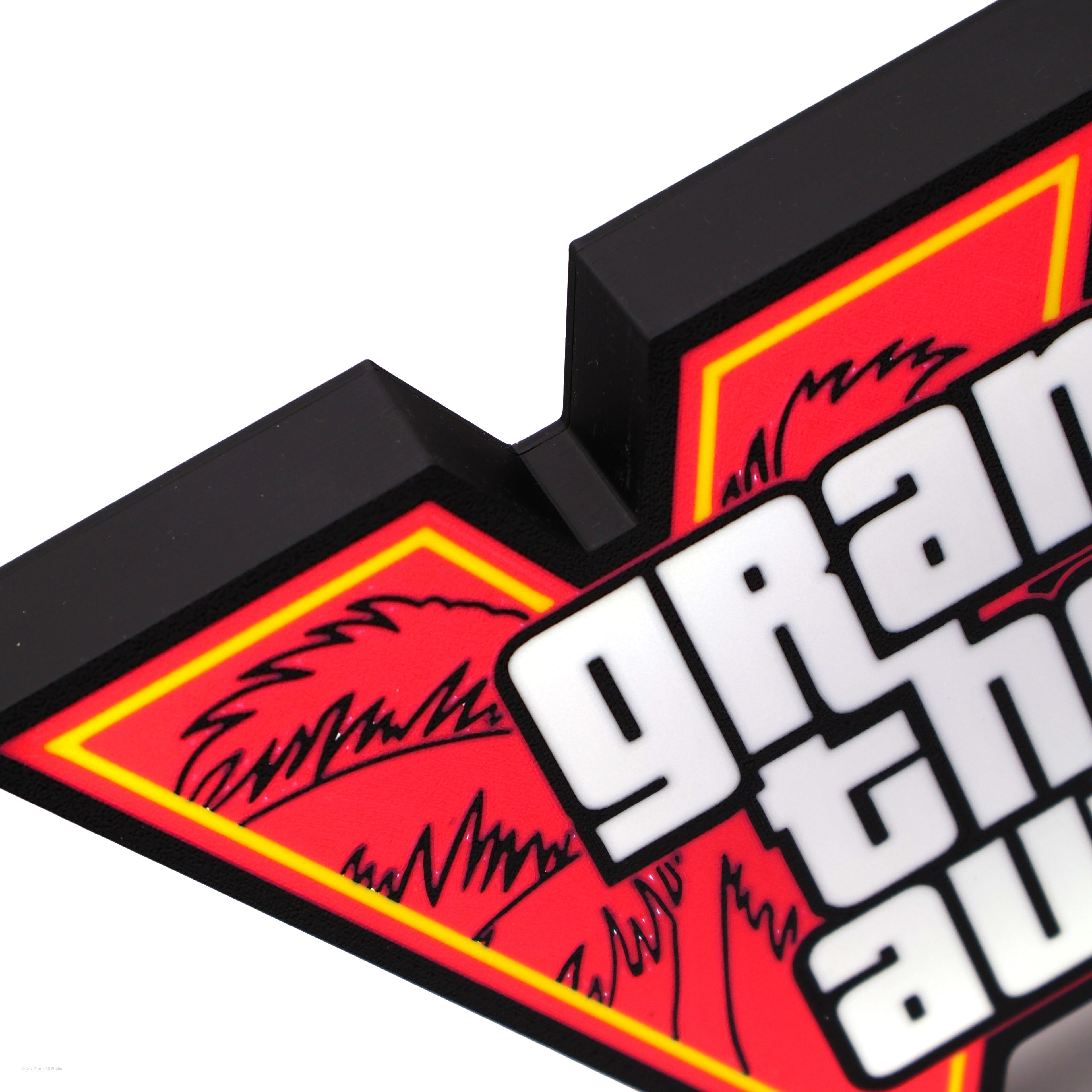 Caixa de Luz LED Inspirada em GTA VI – Decoração de Gaming 3D com USB