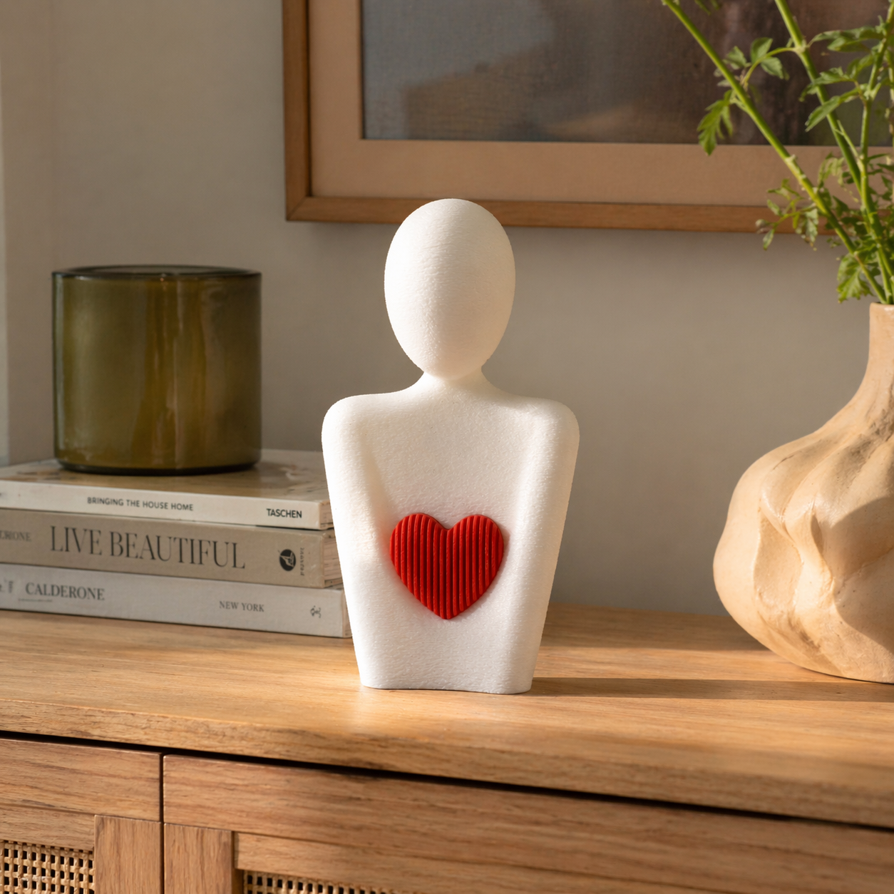 Estátua “Amor de Mãe” com Coração